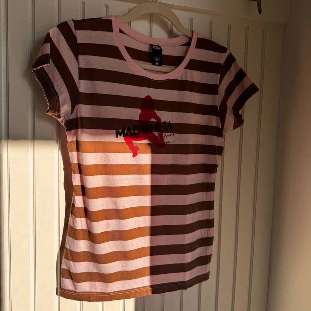 Y2K Madonna Confessions Tour Stripped Short Sleeve Concert Tee - Picture 4 of 7